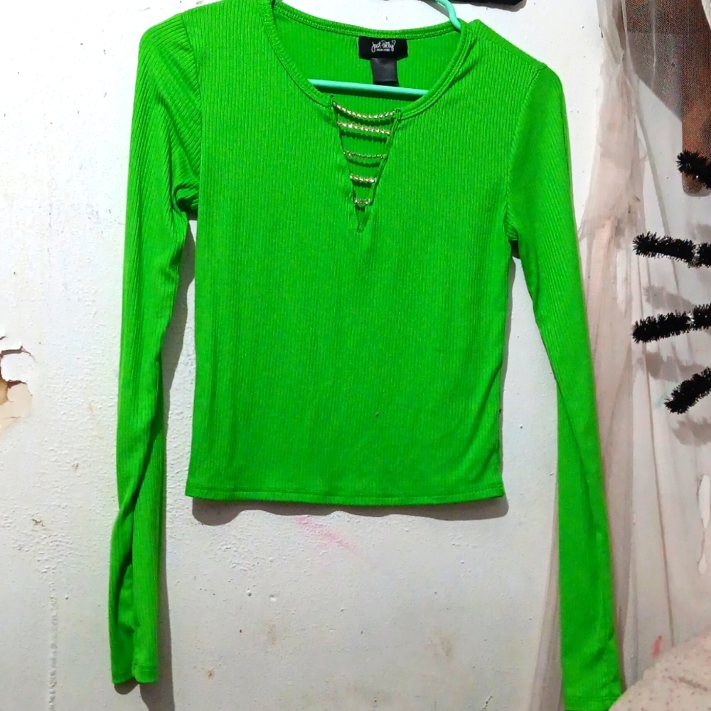 Long sleeve green shirt